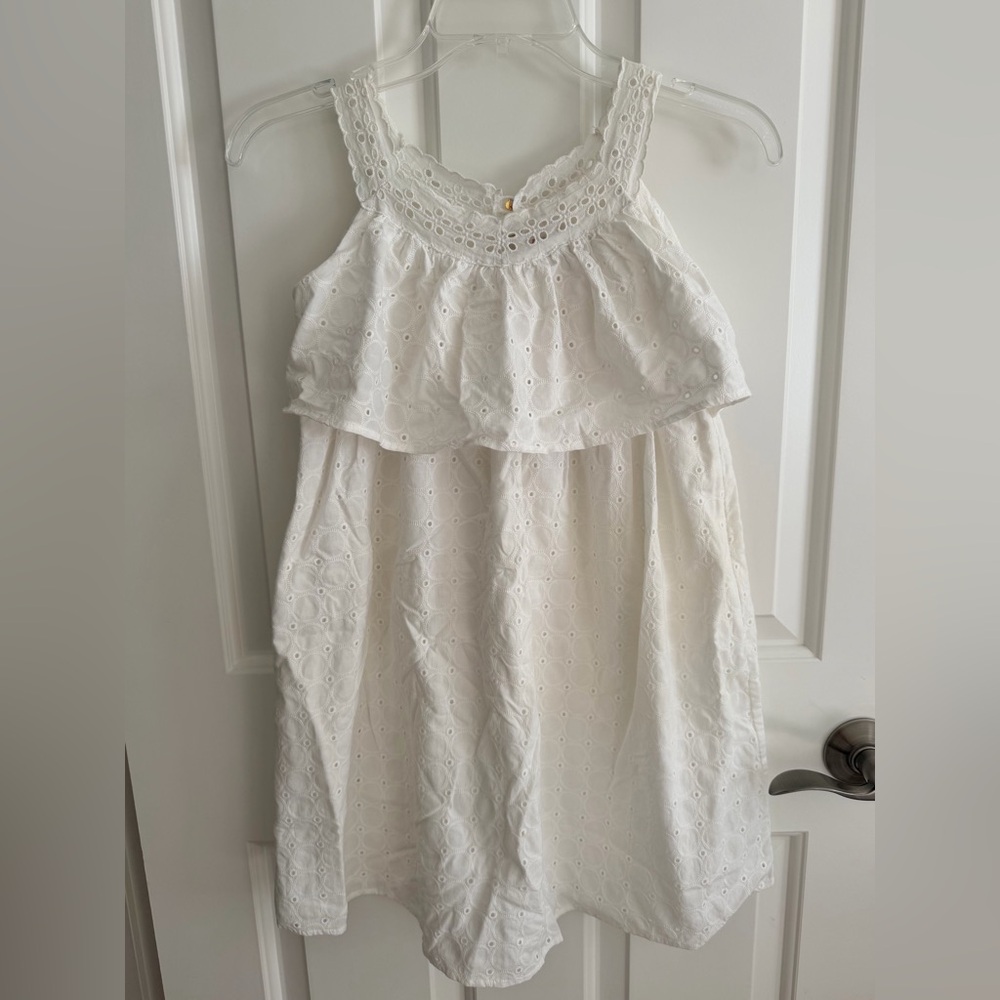 NWT Juicy Couture Girl’s White Monaco Eyelet Dress Size 10